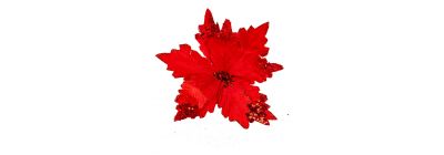 Flor navideña roja 24 cm