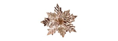 Flor navideña cobre 21 cm