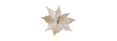 Flor dorada 26cm navideña