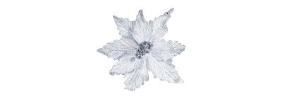 Flor navideña escarchada