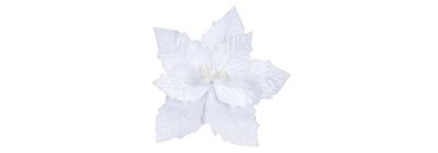 Flor navideña escarchada