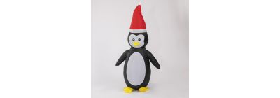 Inflable navideño pingüino con luz 12v 700ma multicolor