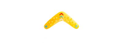 Boomerang plástico para mascota con relieve 27x6.5cm surtido