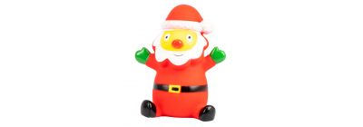 Juguete masticable santa para mascota rojo