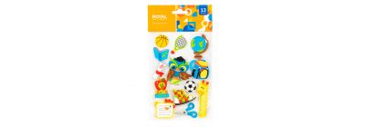 Figura foamy adhesiva escolar 13pzas surtido