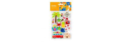 Figura foamy adhesiva 3d 14pzas surtido