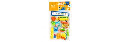 Figura foamy adhesiva school 13pzas surtido