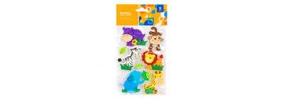 Figura foamy animal selva 9pzas +3a surtido