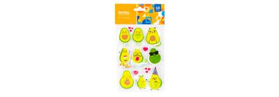 Figura foamy adhesiva aguacate 10pzas surtido