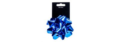 Moño plástico brillante azul