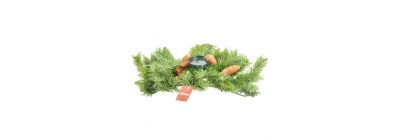Candelabro navideño con bellotas 52cm verde