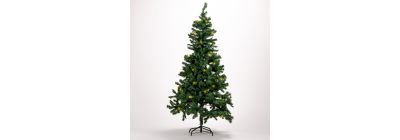 Árbol plastico navideño con luz 700 luces led270 8 funciones 180m verde