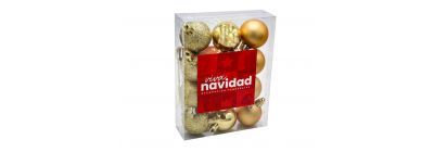 Esferas navideñas doradas