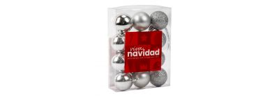 Esferas navideñas plateadas 4cm