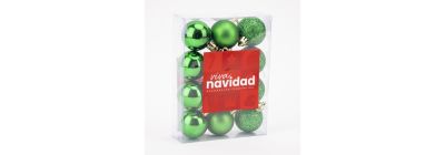 Esferas navideñas verdes