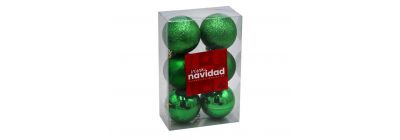 Esferas navideñas verdes