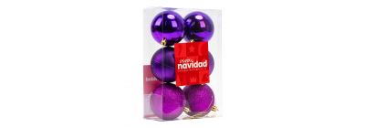 Esferas navideñas moradas