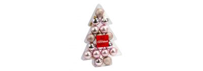 Esferas navideñas rosado pack