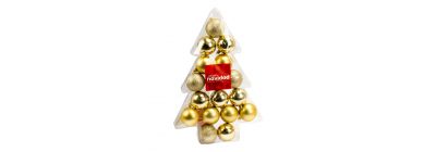 Esferas navideñas escarchadas champagne