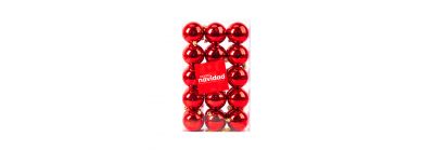 Esfera navideña lisa brillante 6cm 30und rojo