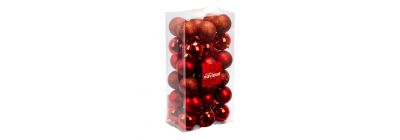 Esferas navideñas rojas pack