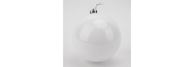 Esfera navideña blanca