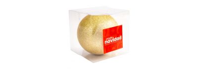 Esfera navideña dorada