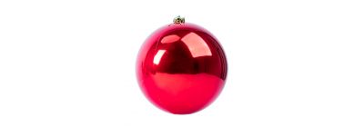 Esfera navideña roja