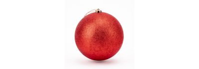 Esfera navideña 20cm roja