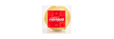 Esfera plástica navideña escarchada 25cm dorado