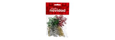 Flores navideñas escarchadas
