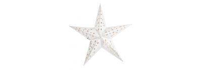 Estrella papel navideña con relieve 30cm plateado