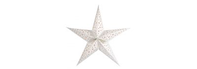 Estrella papel navideña con relieve 60cm plateado