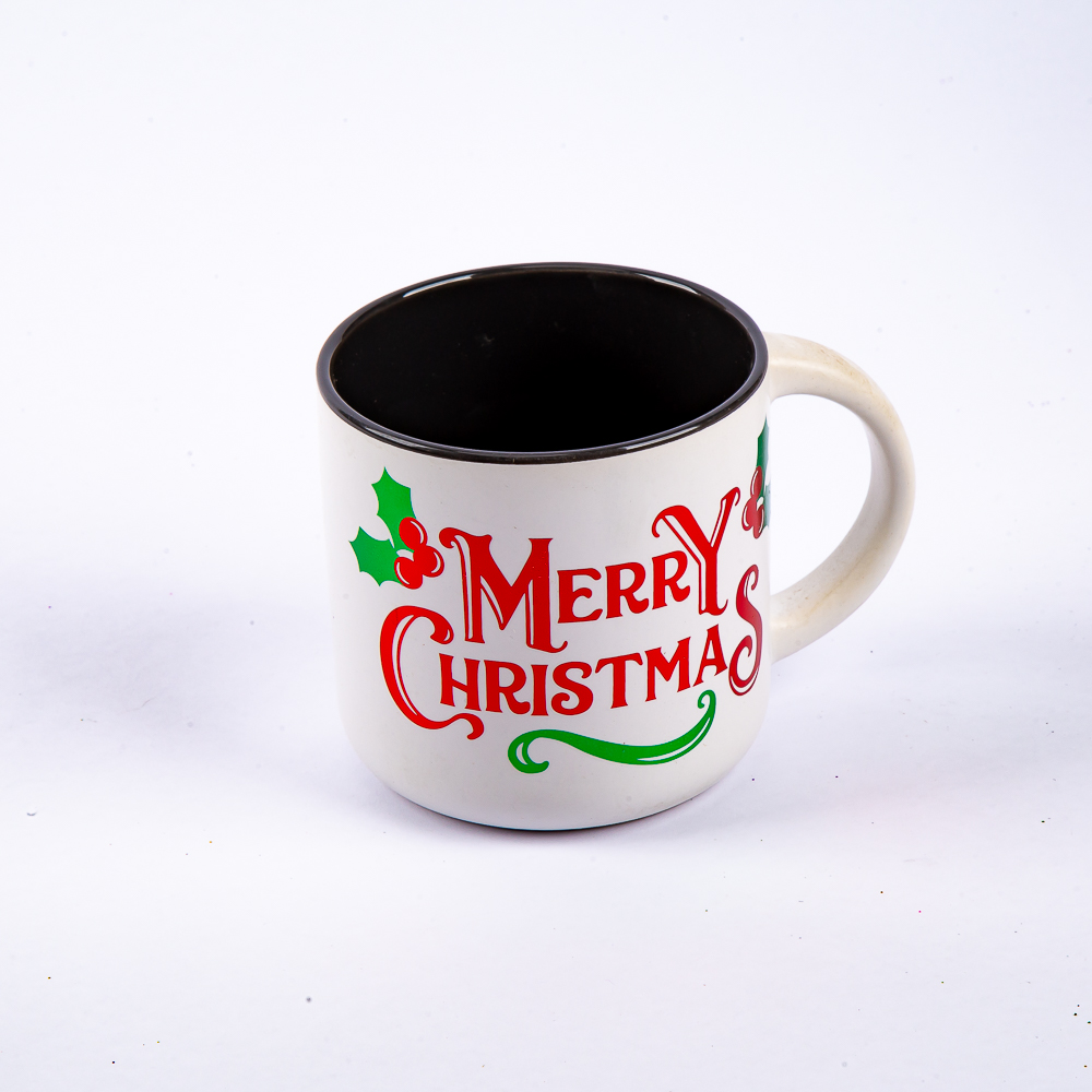 Taza cerámica Merry christmas bicolor surtido