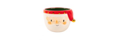 Taza cerámica navideña relieve santa 270ml