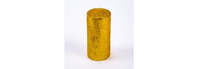 Candela escarchada 7x15cm dorado