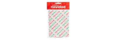 Papel seda navideño estampado Merry christmas 50x72cm 4und 