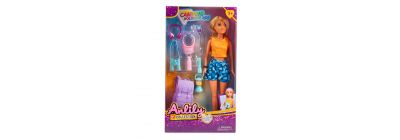 Muñeca barbie anlily camping holidays con accesorios 11.5pulg +3a