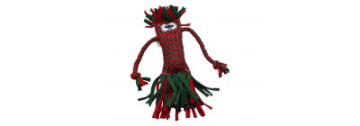 Soga mascota verde y rojo.