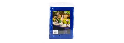 Mantel tela afelpado liso azul