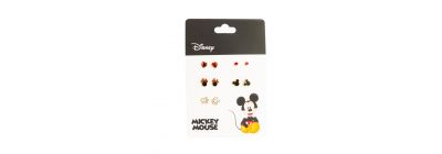 Aretes Minnie Mickey perla corazón guante 5pzas surtido