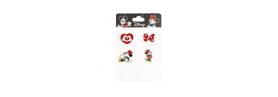 Pin metálico Minnie Mouse corazón lazo 4pzas surtido