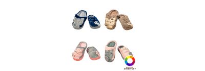 Pantuflas afelpadas con diseño