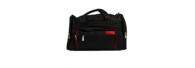 Bolso tela 20pulg negro rojo