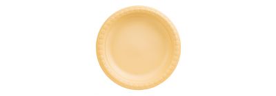 Plato biodegradable fecula maíz 8pulg 10und beige