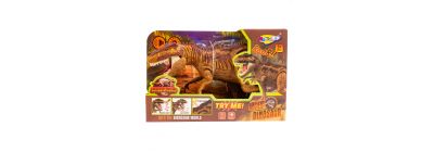 Dinosaurio plástico ancient dinosaur con luz y sonido +3a marrón