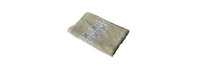 Toalla baño franja bordada