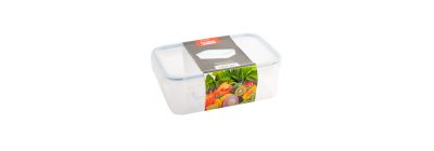 Recipiente plastico 2.2 l rectangular viva home 23.5x16.5x8.5cm