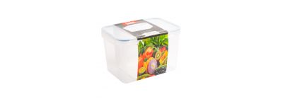 Recipiente plastico 7.2l rectangular viva home 28x20x18.4cm 