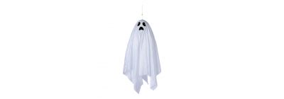 Fantasma colgante de tela blanca